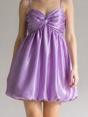 Women's Lavender Mini Dress with Corset Bodice